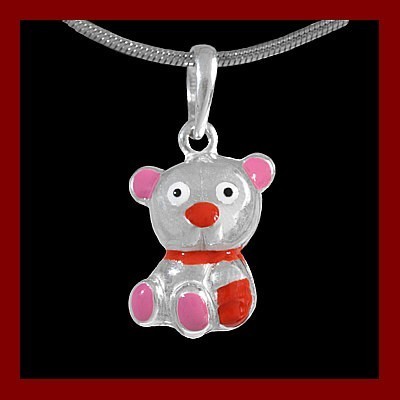 Pendente / Pingente prata 925 com a forma de um ursinho