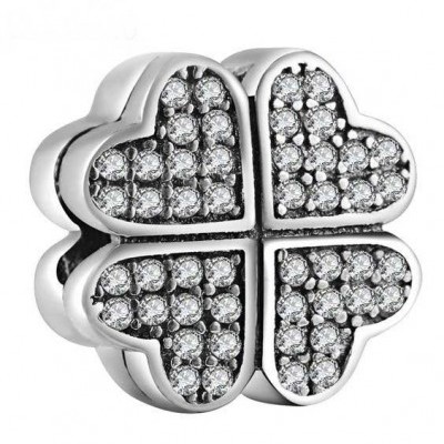 Conta de prata 925 (clip pétalas de amor)