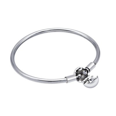 Pulseira de aço inoxidável com fecho clip