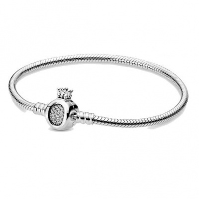 Pulseira banhada a prata 925 - Clip Coroa