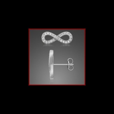Brincos de prata 925 (infinito)