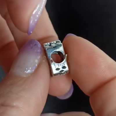 Conta de prata 925 (mão de Fátima) - hamsa