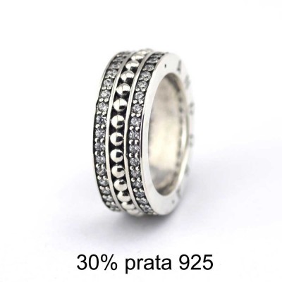 Anel / aliança de prata 925 (30%) compativel com pandora