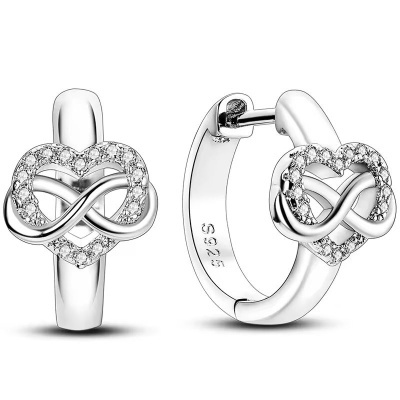 Argolas / Brincos de prata 925 (coração / infinito)