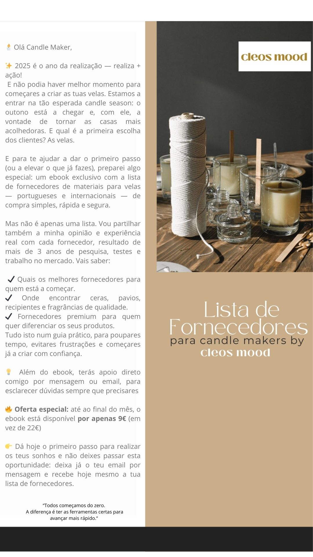 Ebook Lista de Fornecedores para Candle Makers by Cleos Mood Ebook Lista de Fornecedores para Candle Makers by Cleos Mood