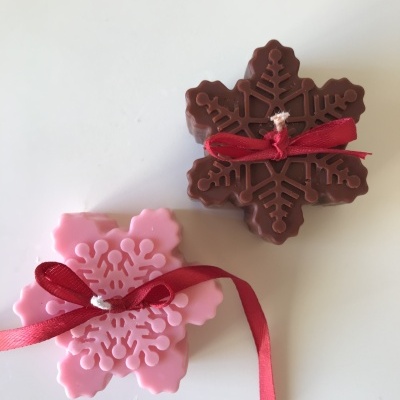 Mini Velas Flocos de Neve