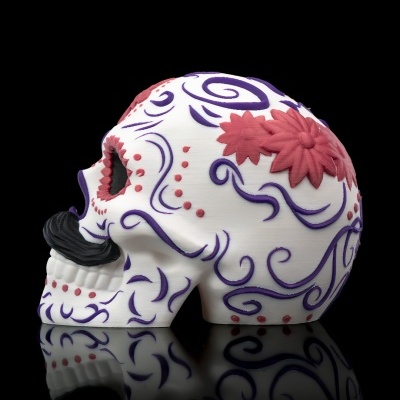 Caveira Decorativa com Bigode