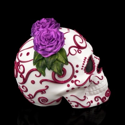 Caveira Decorativa com Flores