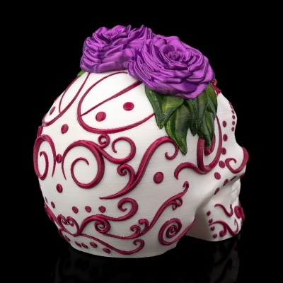 Caveira Decorativa com Flores