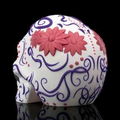 Caveira Decorativa com Bigode