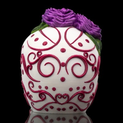 Caveira Decorativa com Flores