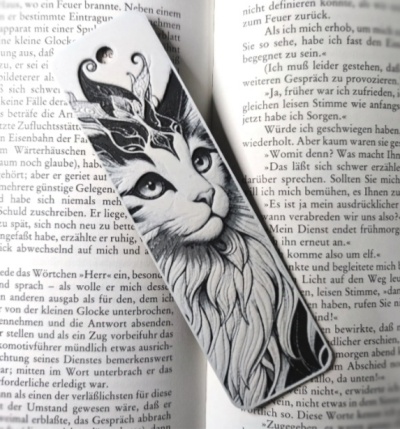 Marcador de Livros Gato Fantasia
