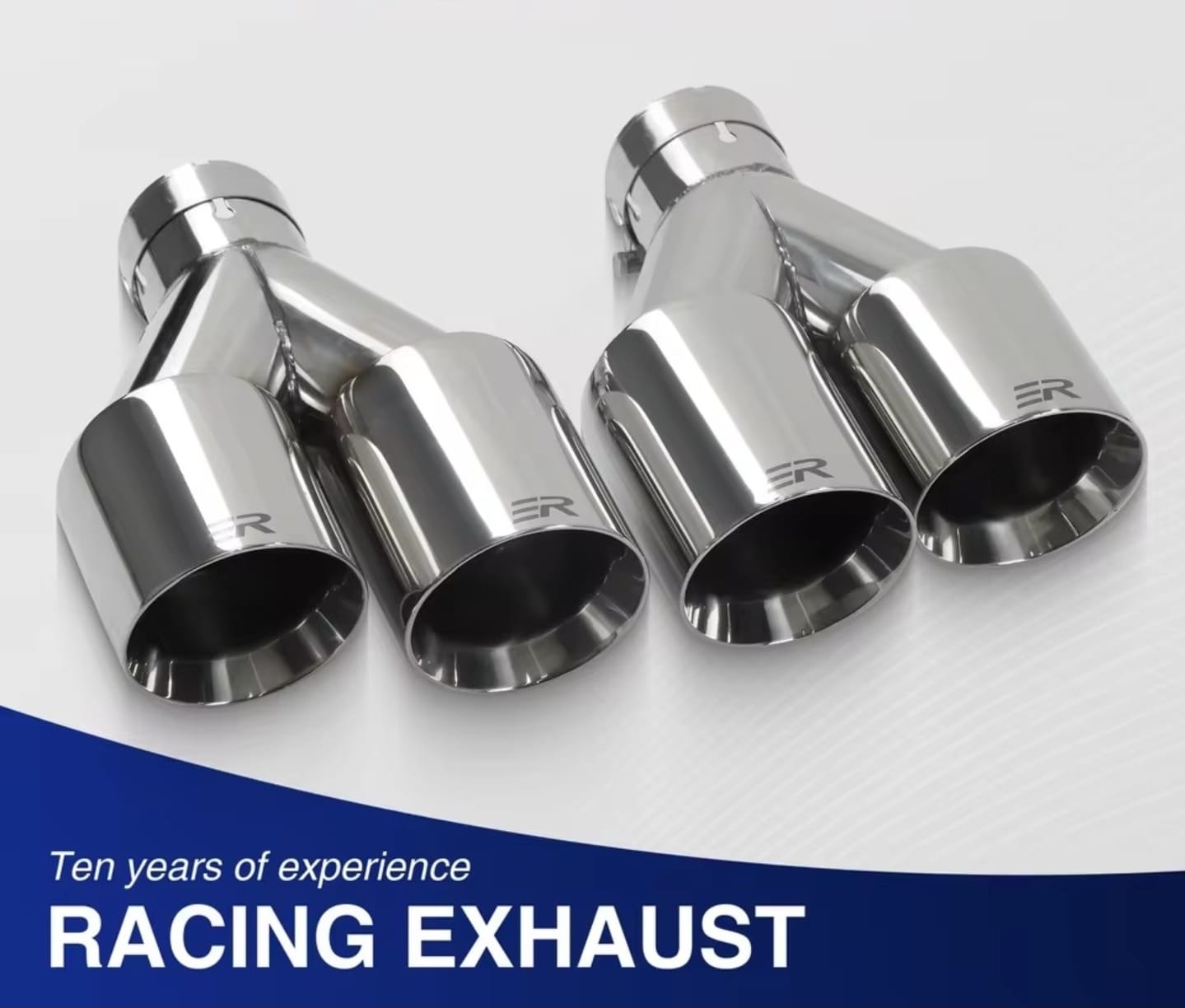 Ponteiras Escape INOX Dupla Saida Corte Inclinado Ponteiras Escape INOX Dupla Saida Corte Inclinado