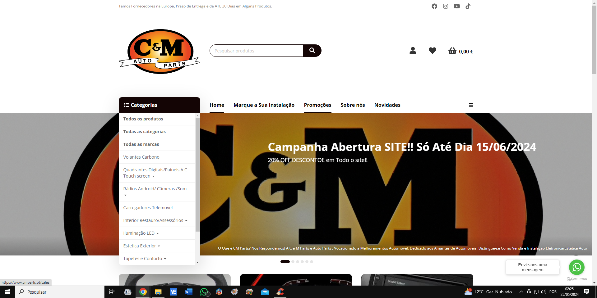 Melhoramos a Sua Loja Online cmparts.pt