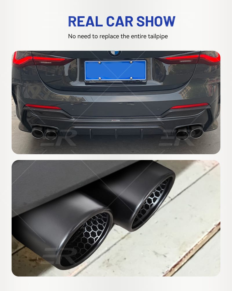 Ponteiras Escape Dupla Saida FULL INOX. Acabamento Preto Mate Ponteiras Escape Dupla Saida FULL INOX. Acabamento Preto Mate