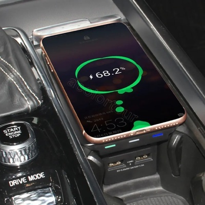 Carregador Telemovel Para Consola Central Sem Fio Volvo XC90, S90, V90, XC60, V60, S60, 2018-2022, 15W