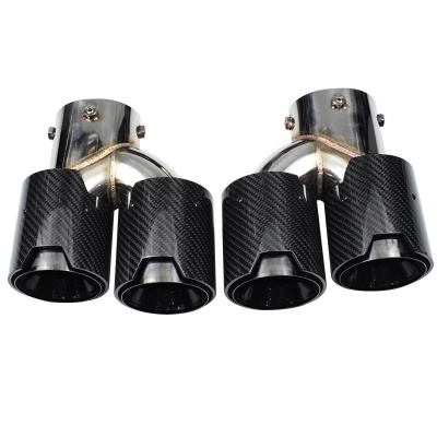 Ponteiras BMW 2021 2022 2023 G23 M440i G20 G21 M340i G42 M240i Preto 4 Saída De Fibra De Carbono