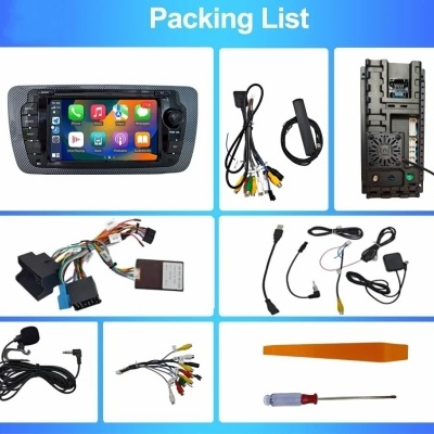 Radio Seat ibiza 6j 2009-2013 Multimídia Navegação GPS Sem Fio Carplay RDS WIFI 4G QLED