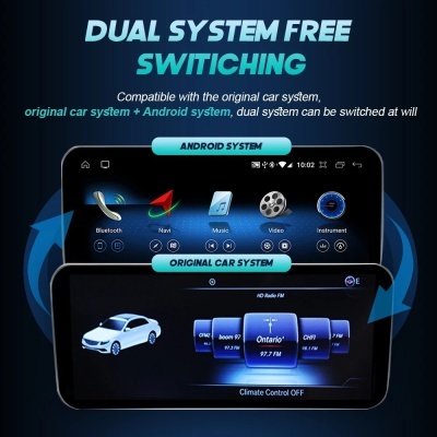 Radio Mercedes Benz C Class W204 2007-2015 Navegação GPS Sem Fio Carplay RDS WIFI 4G QLED