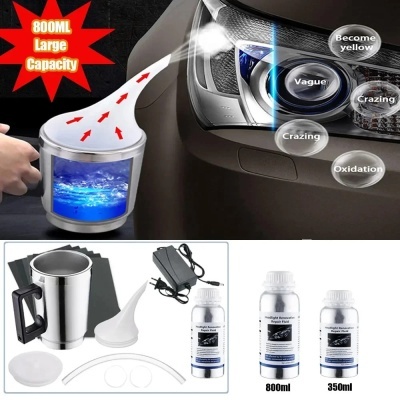 Kit de restauração do farol do carro, Polímero líquido, Polonês do farol do carro, Ferramenta de restauração Kit de restauração do farol do carro, Polímero líquido, Polonês do farol do carro, Ferramenta de restauração