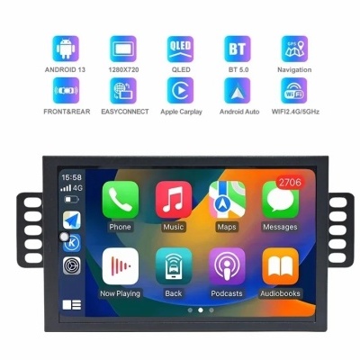 Radio Peugeot 407 cc 407sw 2004-2011 Multimídia Navegação GPS Sem Fio Carplay RDS WIFI 4G QLED