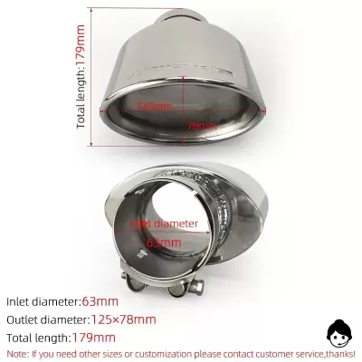 Ponteira  de Escape  Mercedes Benz w204 amg c63 c65  de aço inoxidável saída única