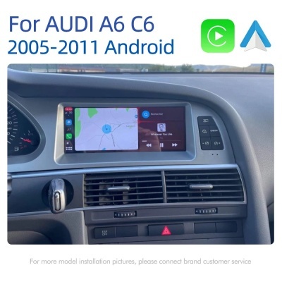 Radio Audi A6 C6, 4F, MMI, 2G, 3GAndroid 14, 8GB, 128GB, CarPlay GPS, DSP, WiFi, 2005-2009 Monitor 8.8Polgadas