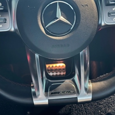 Guarnição Tampa Volante , Mercedes Benz AMG Esporte 2019 + C E Classe W205 W213 Uma Classe W177 B Classe W247 CLA GLB