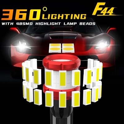 Lâmpada BMTxms-T15  LED para luz reversa de backup de carro, Canbus, sem erro, 4014, 48SMD, 912, 921, 2400LM, 6000K, W16W, 2pcs