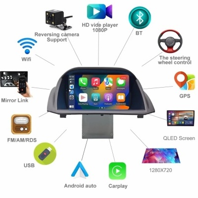 Radio Ford Fiesta 2009-2017 Multimídia Navegação GPS Sem Fio Carplay RDS WIFI 4G QLED Radio Ford Fiesta 2009-2017 Multimídia Navegação GPS Sem Fio Carplay RDS WIFI 4G QLED