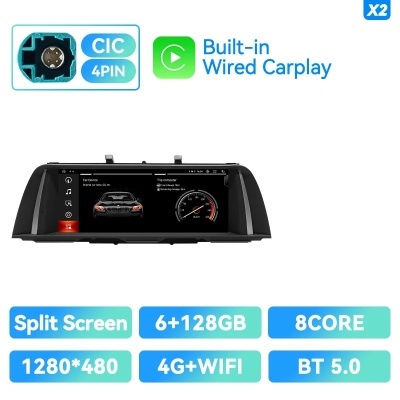 Radio  BMW Série 5, F10, F11, 2011-2016, CIC, NBT, RDS, GPS, IPS, Navegação, Estéreo, 6GB Modelo  2024 Topo de Gama