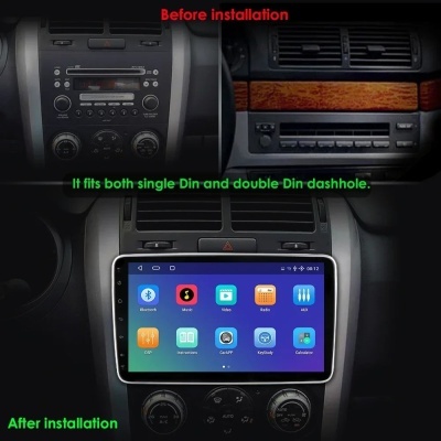 Radio Android Universal Car Multimedia Player, Autoradio Stereo, Carplay, Unidade de Cabeça, GPS, 360 Rotatable, 1 DIN, Vídeo, 6 + 128G, 10,1"