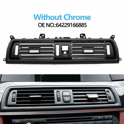 Console frontal completo chrome ac condicionador de ar central ventilação grille para bmw série 5 f10 f11 f18 520i 523i 525i 528i 535i