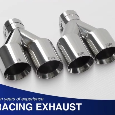 Ponteiras Escape INOX Dupla Saida Corte Inclinado