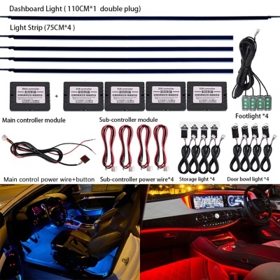 KIT Completo Luz Ambiente Interiorb Iluminaçao Por Fibra Optica Neon