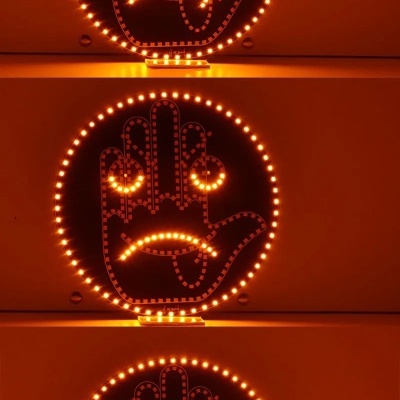 Carro Finger Expression Light, Controle remoto, Iluminação LED, Gesto Light, Road Race, Gesto Médio Dedo