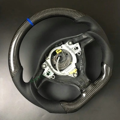Volante  VW Volkswagen Golf 4 Mk4 GTI, 1997-2003 de fibra de carbono com couro, 100% real
