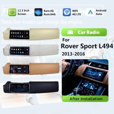 Radio + Controlo A/C   Range Rover Sport L494 2013-2020, IPS Touch Screen, Unidade de cabeça, Android 12.0, Auto Stereo Player, Atualização, 128GB