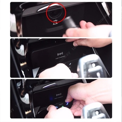 Carregador Telemovel Para Consola Central Sem Fio para BMW X1, F48, F49, X2, F39, 2016, 2021, 15W