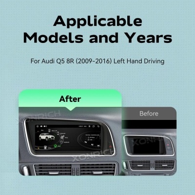 Radio Audi Q5 2009-2016, Android 13, 8.8 Polegada Tela IPS, BT, GPS, 8 Core, Navi, Multimídia, WiFi, 4G SIM, 128GB 2024