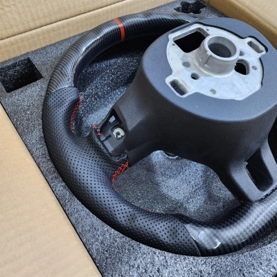 Volante Golf 6 GTI GTD R 2009-2013 Polo GTI Tiguan Passat R-Line Fibra de CarbonoPor Hidro-Mergulho Volkswagen