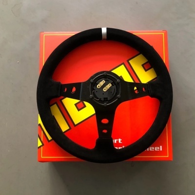Volante para Carro em Couro de camurça Racing , Universal, Deep Dish, Suzuki, JDM, Volantes para VW, Honda, Toyota, BMW, etc 350mm Volante para Carro em Couro de camurça Racing , Universal, Deep Dish, Suzuki, JDM, Volantes para VW, Honda, Toyota, BMW, etc 350mm
