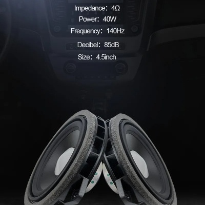 Alto-falantes médios com alto-falante, BMW G20 G30 G01 F30 F48 F20 F34 3GT X1 X2 F23, 4,5 polgadas