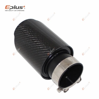 Ponteira  Saida  EPLUS Inox Acabamento Carbono  Cor Preto