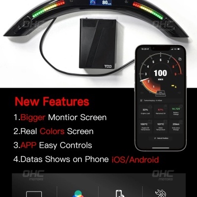 Volante  VW Golf  MK5 GTI GLI R Fibra Carbono  Linha Led Pro