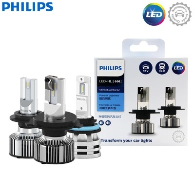 KIT Lâmpadas Philips-Ultinon,H1, H4, H7, H8, H11, H16, HB3, HB4,  12V e 24 V ORIGINAL! Qualidade.
