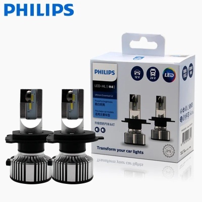 KIT Lâmpadas Philips-Ultinon,H1, H4, H7, H8, H11, H16, HB3, HB4,  12V e 24 V ORIGINAL! Qualidade.