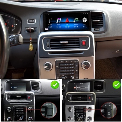 Radio Volvo S60 V60 2011-2017 Navegação GPS Sem Fio Carplay RDS WIFI 4G QLED Topo de Gama