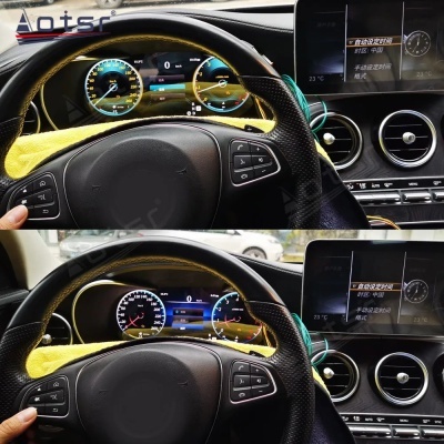 Quadrante Mercedes-Benz C GLC W205 2015-2018 Painel Digital LCD para , Cluster do Instrumento, Cockpit, Velocímetro