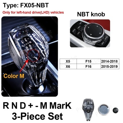 Conjunto de 4 peças de cristal Botão de mudança de marcha Botão de volume para BMW X5 G05 X6 G06 G07 X5 E70 E71 X3 G01 G08 G14 G15 G20 G22 G30 6GT G32 X5 F15 F16 F10 F18 F30 F20